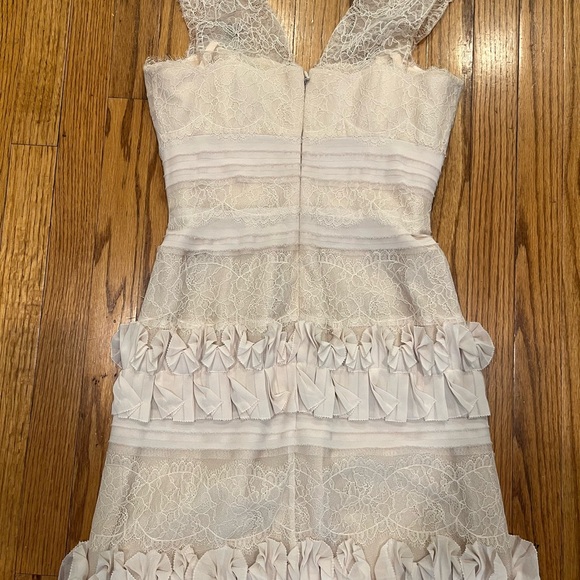 BCBGMaxAzria Vanilla Aglaia Lacy Ivory Cocktail Dress - Picture 8 of 11